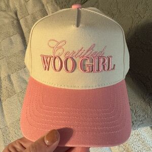 Certified Woo Girl Pink and Cream Cap